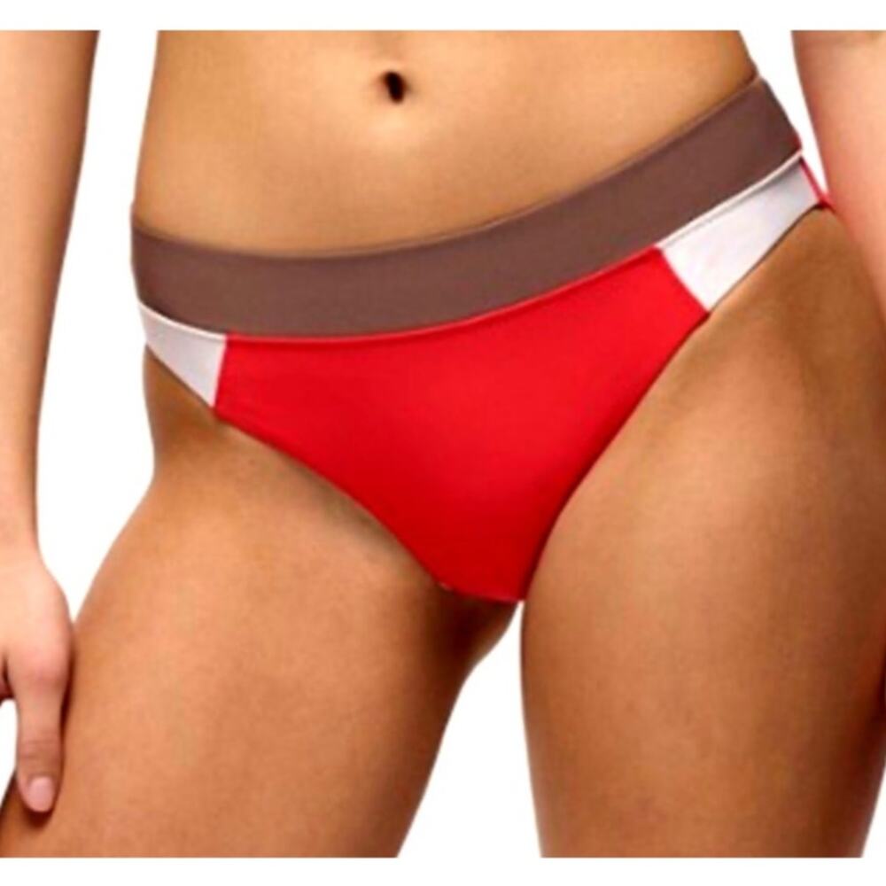Womens Prana Baja Bound Summer Wave Bikini Swim Bottom Sz Small Color Rose Fire